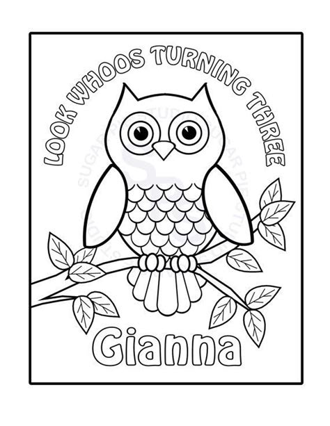 owl coloring pages  kids owl coloring pages personalized coloring