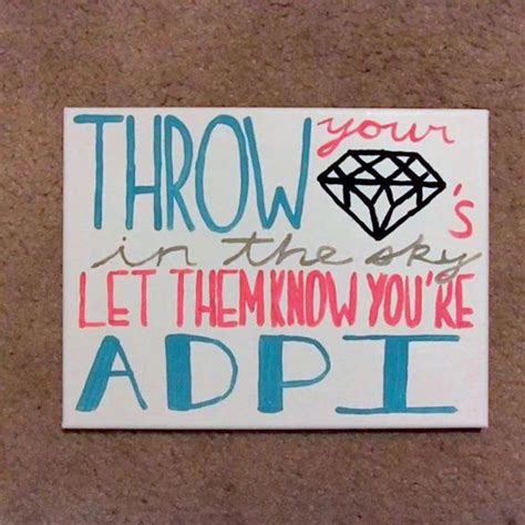 Throw Your Diamonds In The Sky Alpha Delta Pi Crafts