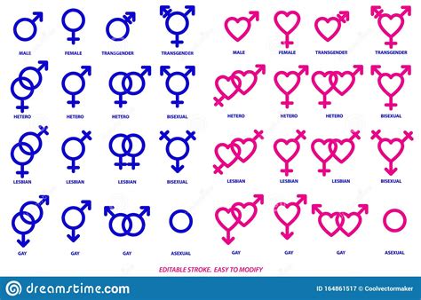 symbols of sexual orientation cartoon vector 26502345