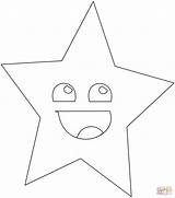 Star Coloring Smiling Pages Printable Supercoloring sketch template