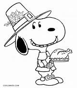 Snoopy Coloring Pages Thanksgiving Printable Kids Cool2bkids Halloween sketch template