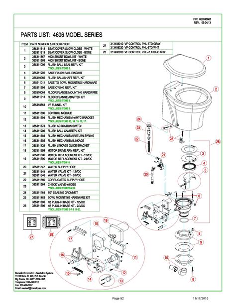 sealand dometic vacuflush  toilet spare parts