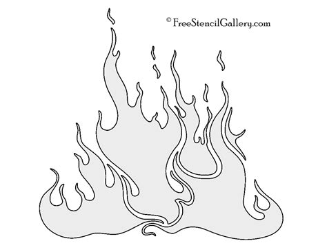 flames stencil  stencil gallery