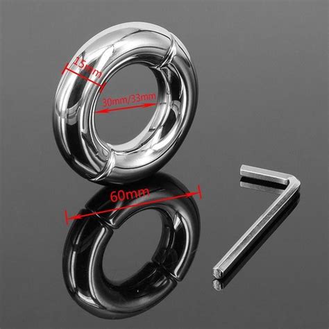 Newly Male Round Extreme Heavy Metal Cock Rings Stainless Steel Ball