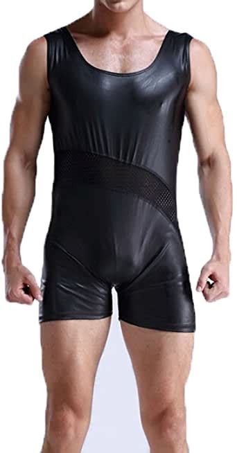 fetish dress for men sexy faux latex leather looklike gay