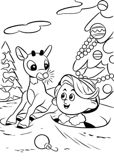 printable rudolph coloring pages customize  print