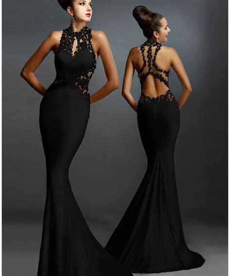 Best Sleeveless Mermaid Formal Long Black Dress Online