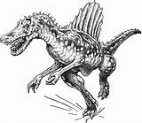 Spinosaurus Btte Indominus Tyrannosaurus Coloringhome Birijus sketch template