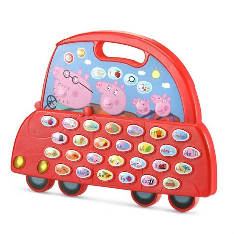 vtech peppa pig learn   alphabet car learning toy  handle