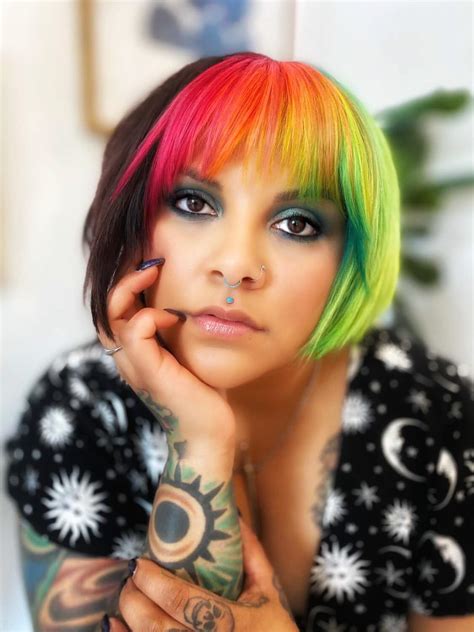 Feeling The Colorful Hair Shorthairedhotties