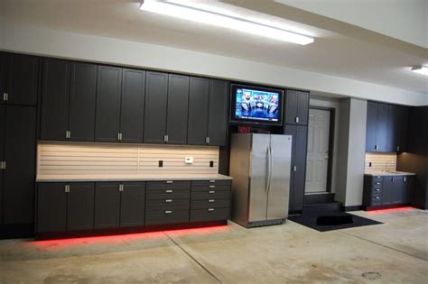 gray garage storage cabinets design ideas