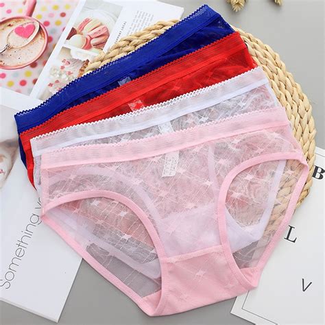 women s sexy lace panties ladies seamless cotton panty flower patterned
