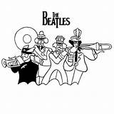 Submarine Beatles Mandala Musical sketch template
