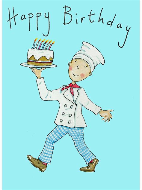 Happy Birthday Chef Poster For Sale By Andylanhamart Redbubble