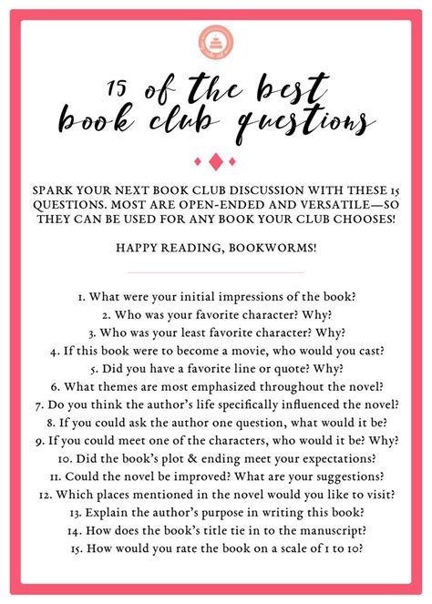 book club questions artofit