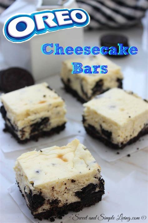 oreo cheesecake bars 7 ingredients for a quick dessert