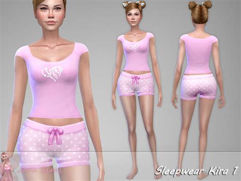 Sleepwear Kira 1 By Jaru Sims At Tsr Sims 4 Updates