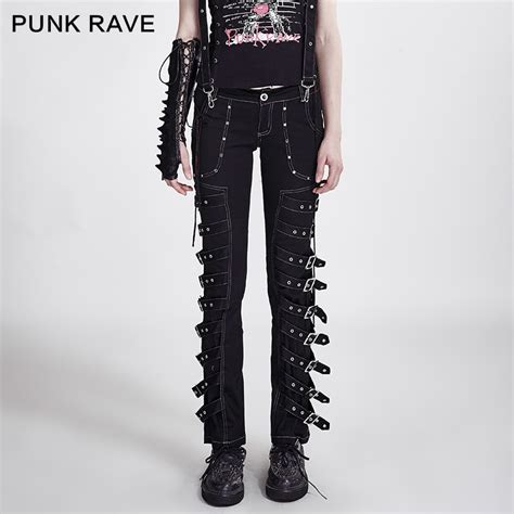 Punk Rave Rockabily Pants Fashion Mens Womens Gothic Streampunk Emo