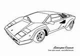 Lamborghini Countach sketch template