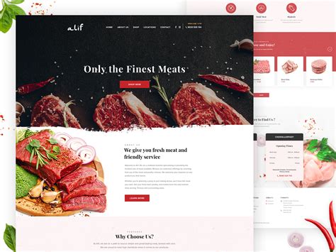 meat store website design  radon  dribbble