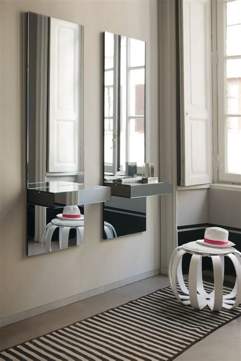 Porada Profile Mirror And Side Drawers Contemporary Mirror Mirror