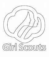 Girl Scout Scouts Coloring sketch template