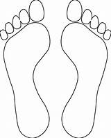 Feet Template Outline Foot Kids Footprint Printable Coloring Clipart Pages Clip Choose Board Adult Baby sketch template