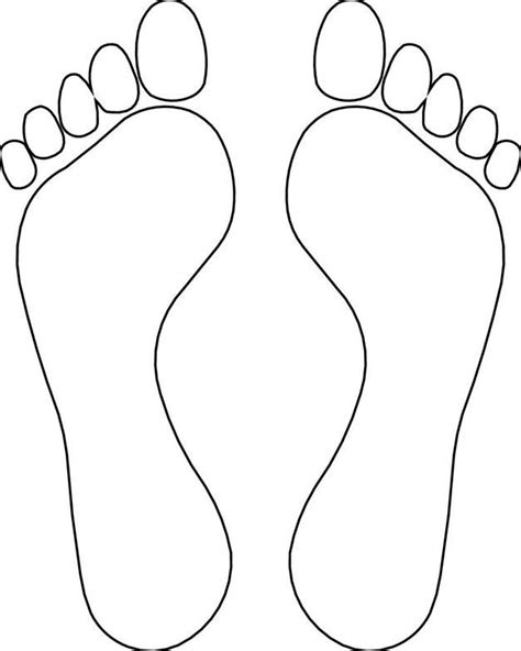 feet outline clip art   cliparts  images  clipground