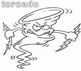 Tornado Coloring Pages Cartoon Big Angry Storm Happy House Kids sketch template
