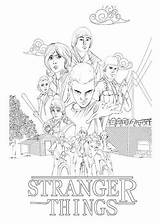 Stranger Things Coloring Pages Printable Print Season Characters Xcolorings Colors Template sketch template