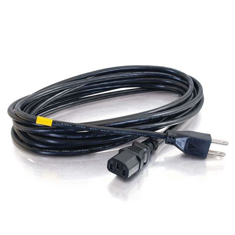 awg  prong extension power cord cable ft black healthyline