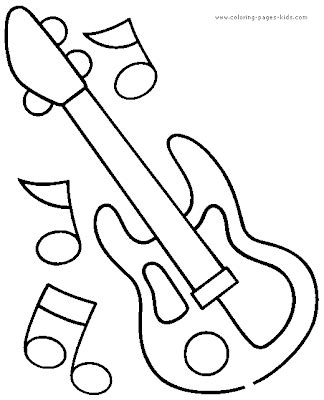 coloring pages  kids guitar coloring pages  kids