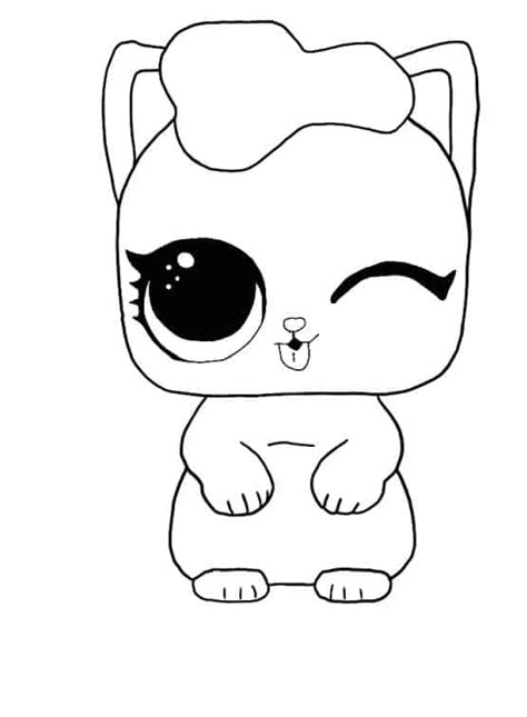lol surprise doll  kitten coloring page  printable coloring pages