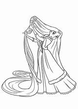 Coloring Tangled Princess Rapunzel Pages sketch template