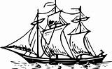 Ship Boat Clipart Drawing Line Masted Three Sailing Clip Masts Pirate Yacht Speed Big Getdrawings Waves Drawn Drawings Sailboat Mast sketch template