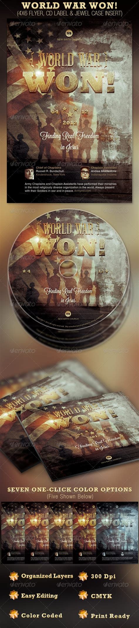 world war won flyer  cd template print templates graphicriver