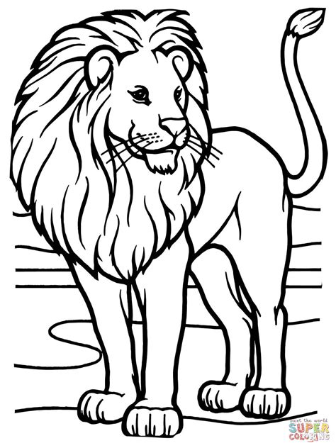 coloriage lion dafrique coloriages  imprimer gratuits