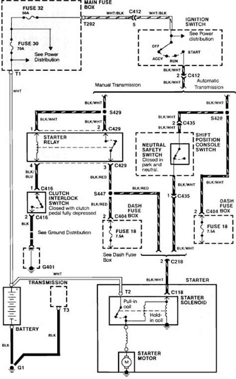 honda acura integra  starting system wiring diagram   wiring diagrams