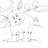 Pig Wellies Colouring Pages Coloring Print sketch template