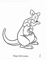 Roo Kanga Pooh Pages Coloring Mostpooh sketch template