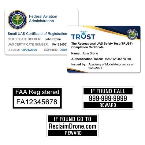 buy drone id services faa uas registration card trust recreational uas