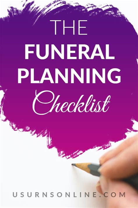 funeral planning checklist free printable urns online