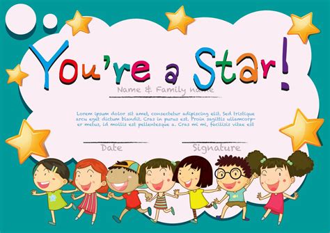 childrens certificate template