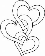 Hearts Coloring Pages Printable Valentine Filminspector Heart sketch template
