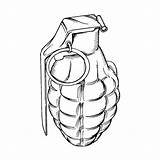 Grenade Tattoo Outline Brass Drawing Tattoos Knuckle Knuckles Drawings Stencil Choose Board sketch template