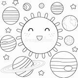 Coloring Solar System Planet Sun Children Around Stars Illustration Vector Clipart Dreamstime Illustrations Vectors Background sketch template