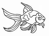 Coloring Goldfish Pages Kids Printable sketch template