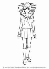 Yandere Simulator Pages Kokona Coloring Draw Haruka Drawing Step Osana Ayano Anime Aishi Drawingtutorials101 Template Sketch sketch template