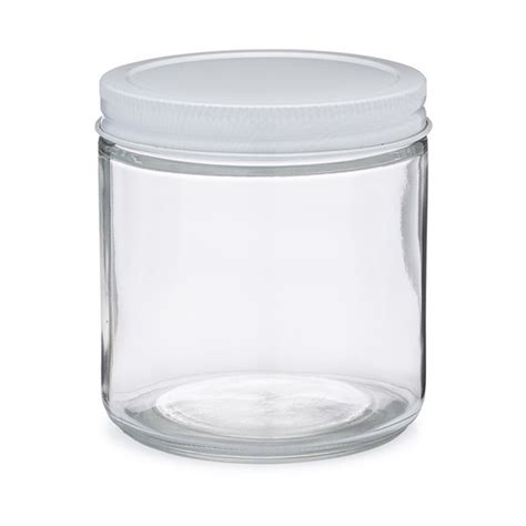 16 Oz Clear Glass Salve Jars Metal Cap Berlin Packaging