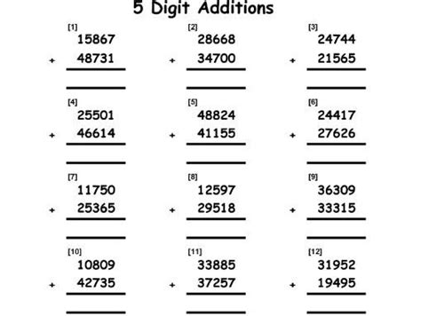 digit column addition teaching resources